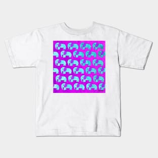 elephant people ecopop kawaii safari design arts Kids T-Shirt